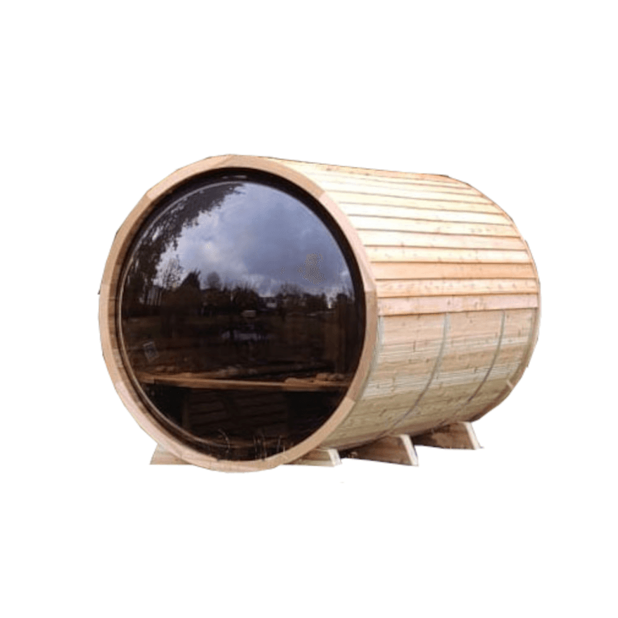 Panoramic Barrel Sauna w/Porch - Image 1