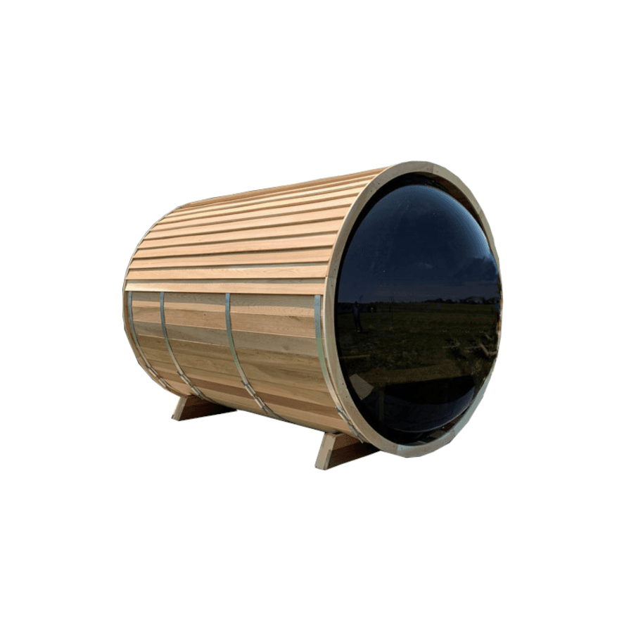 Panoramic Barrel Sauna w/Changeroom - Image 1