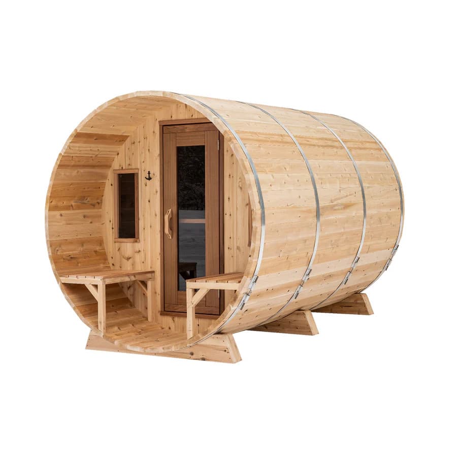 Barrel Sauna w/Porch - Image 1